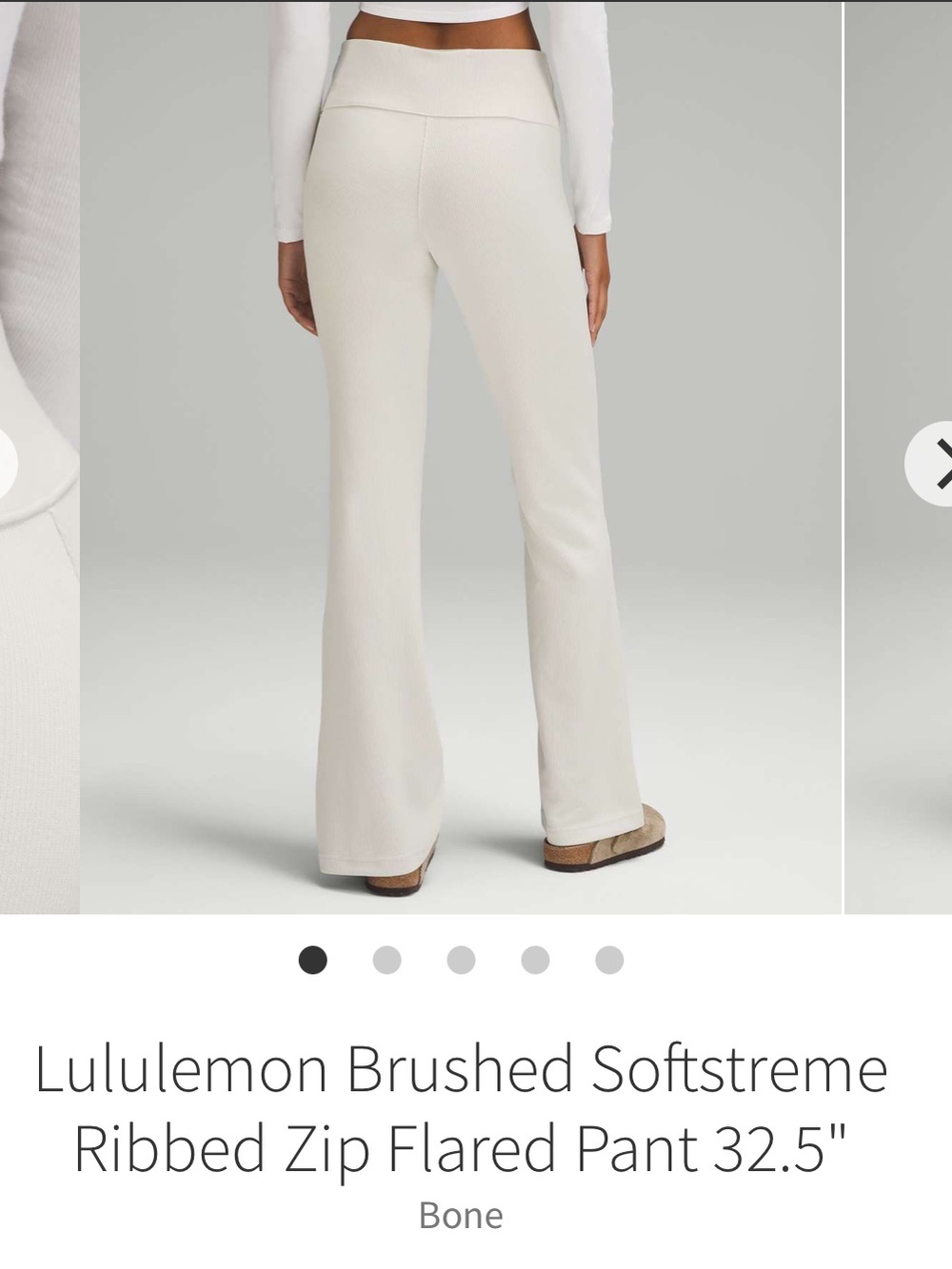 Lululemon Brushed Softstream Ribbed Zip Flared Pant